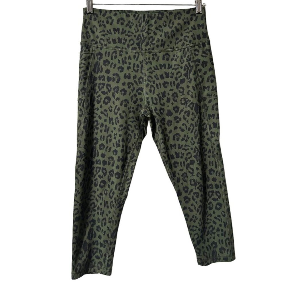 X By Gottex Womens Capri‎ Leggings Size M Leopard Print